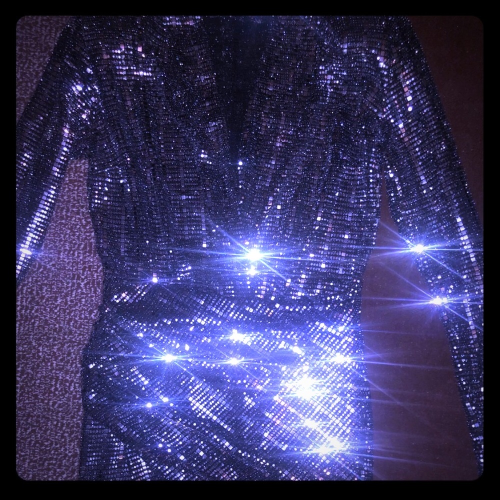 John Zack sequin maxi dress